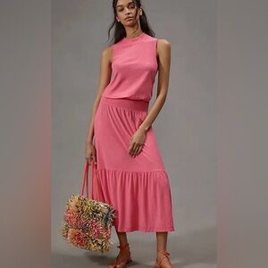 Nation LTD Barrett Vibrant Pink Maxi Skirt